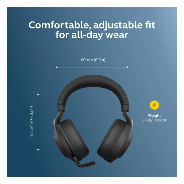 Jabra Evolve2 85 Ms Kulak Üstü Bluetooth Çağrı Merkezi Kulaklığı - Görsel 8