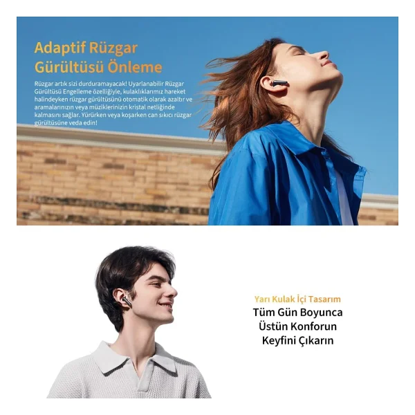 Qcy Ailybuds Pro Plus ANC TWS Beyaz Kulak İçi Bluetooth Kulaklık - Görsel 7