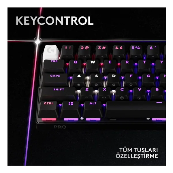 Logitech G Pro X 60 920-011930 RGB %60 TKL Tactile Switch Kablolu/Kablosuz Mekanik Oyuncu Klavyesi - Görsel 3