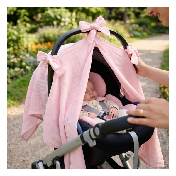 Deux Lapins Müslin Innocent Pink Puset Örtüsü - Görsel 2