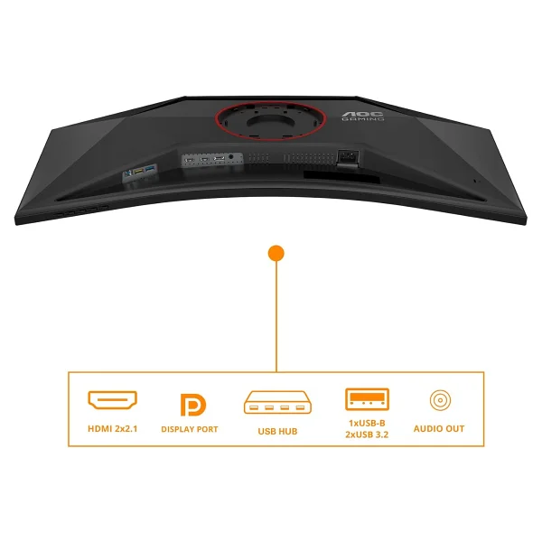 Aoc Cu34g4z 34" 0.3 Ms Wqhd Curved 240 Hz Oyuncu Monitörü - Görsel 4