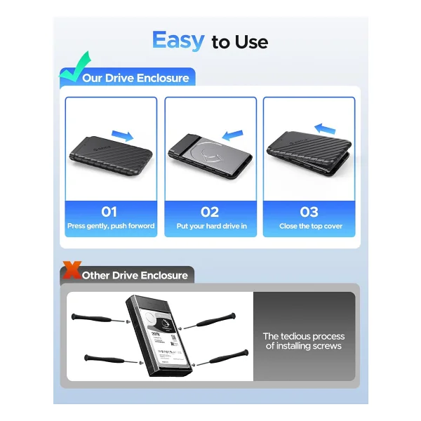 Orico 25pw1-U3-Bk USB 3.0 2.5" Harddisk Kutusu - Görsel 7