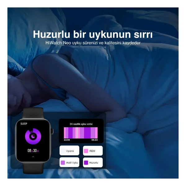 Inteya Hiwatch Neo Pembe Altın Akıllı Saat - Görsel 7