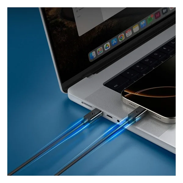Spigen Aca08720 2 M Siyah Type-C To Type-C Hızlı Şarj Kablosu - Görsel 4