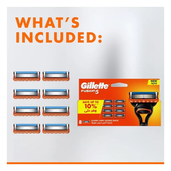 Gillette Fusion 5 8'li Yedek Tıraş Bıçağı - Görsel 8