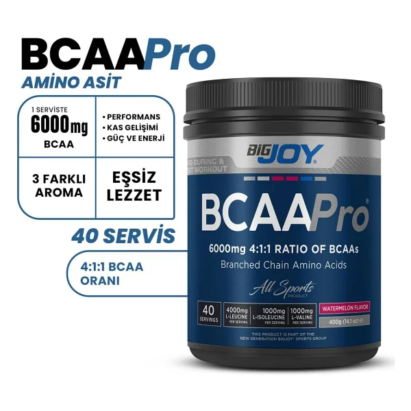 BigJoy BCAAPro 4:1:1 400 gr Karpuz - Görsel 7