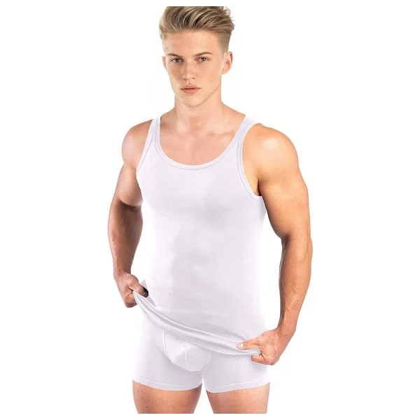 Anthony Jackson 5'li Kutu Premium Ribana Erkek Atlet Sezar Ekstra Uzun- Taranmış İnce Fitilli Organik Pamuk (Beyaz, 4xl) - Görsel 3