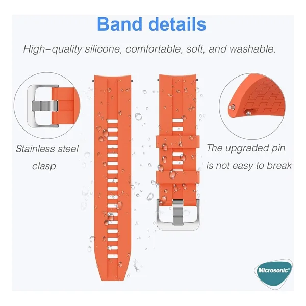 Microsonic Amazfit GTS 2 Mini Koyu Yeşil Silikon RapidBands Kordon - Görsel 3