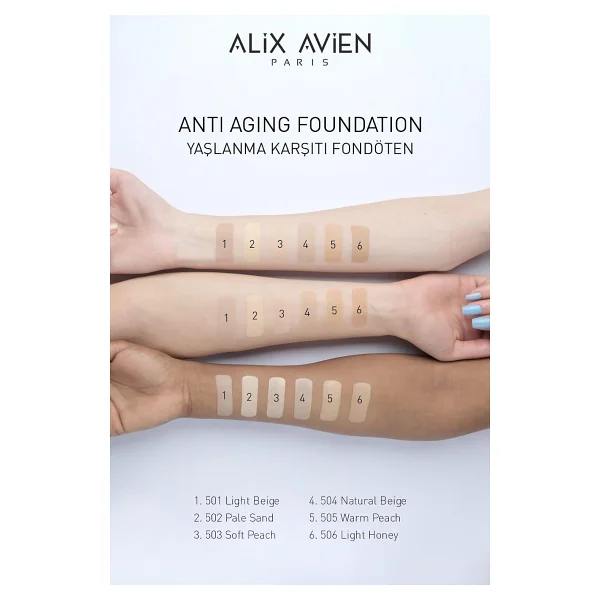 Alix Avien Anti Aging Vitamin İçeren Nemlendirici Spf 15+ 35 Ml Likit Fondöten - Görsel 2