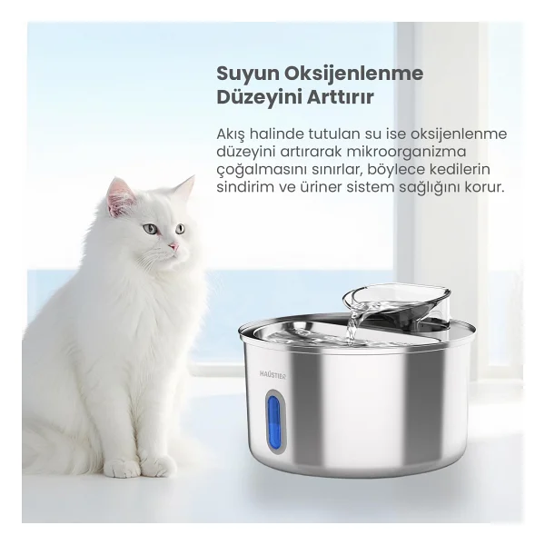 Haustier Wf009l-W 3.5 Lt Otomatik Kedi Su Pınarı - Görsel 3