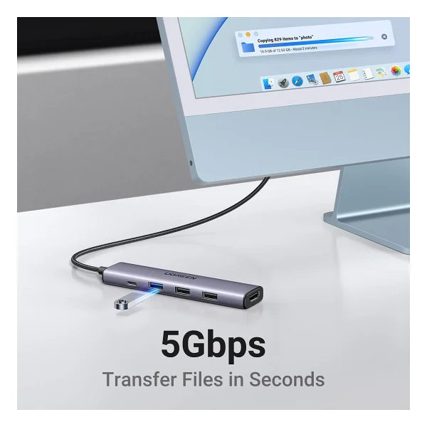 Ugreen USB C Hub, Pd 100w, 4K Hdmı, MacBook Pro/Air, iPad Pro/Air, Surface Pro/Go, Galaxy Tab, Galaxy S23/S22 Vb. İle Uyumlu USB A 3.0. - Görsel 4
