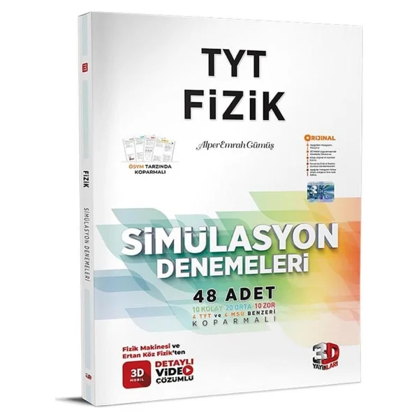 3d Yayınları Tyt Fizik Simulasyon Denemeleri - Görsel 3