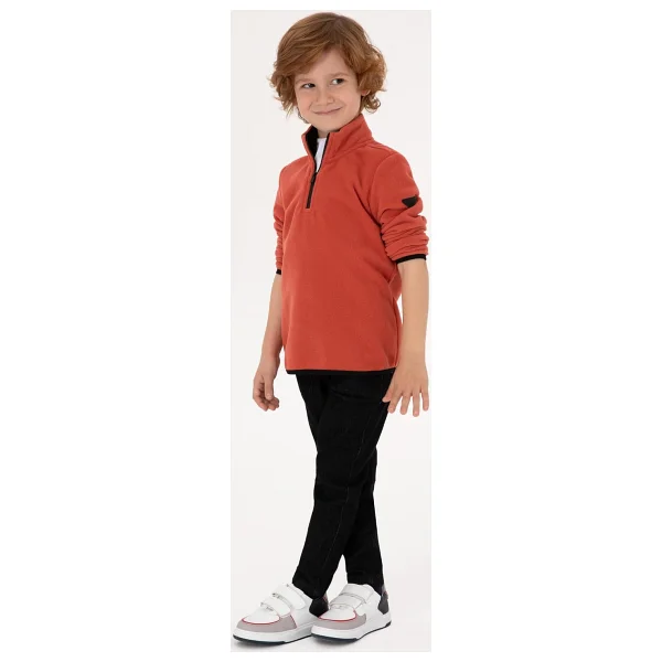 U.S. Polo Assn 50313841-Vr026 Yarım Fermuarlı Gül Kurusu Çocuk Polar - Görsel 2