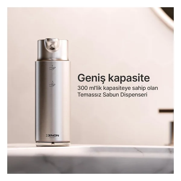 Xenon Smart X6840 300 Ml Otomatik Gri Sabunluk - Görsel 4
