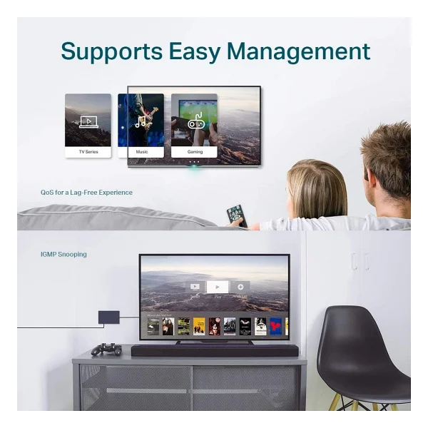 TP-LINK Omada TL-SG105E 5-Port Gigabit Smart Switc - Görsel 5