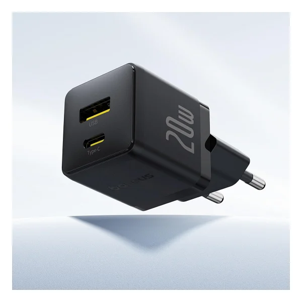 Baseus Palm C+U 20 W Siyah Hızlı Şarj Adaptörü - Görsel 5