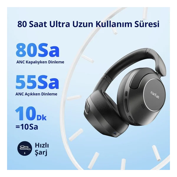 EarFun Wave Pro ANC Kulak Üstü Bluetooth Kulaklık - Görsel 7