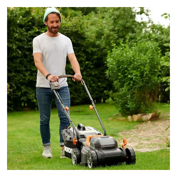Worx WG927E 40 V Çift Akülü 2 Ah Çim Biçme Makinesi + WG157E.9 Misinalı Kenar Kesme Makinesi - Görsel 5