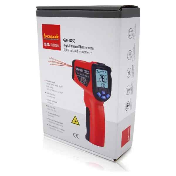 Ceta Form Infrared Lazerli Termometre -20 °c / 750 °c G90-İr750 - Görsel 5