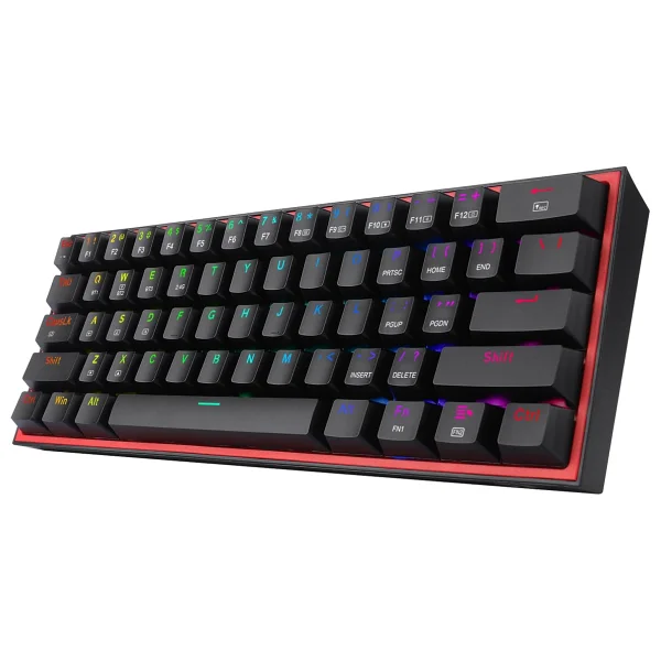 Redragon K616 Fizz Pro Siyah RGB Red Switch Kablolu/Kablosuz Mekanik Oyuncu Klavyesi - Görsel 2
