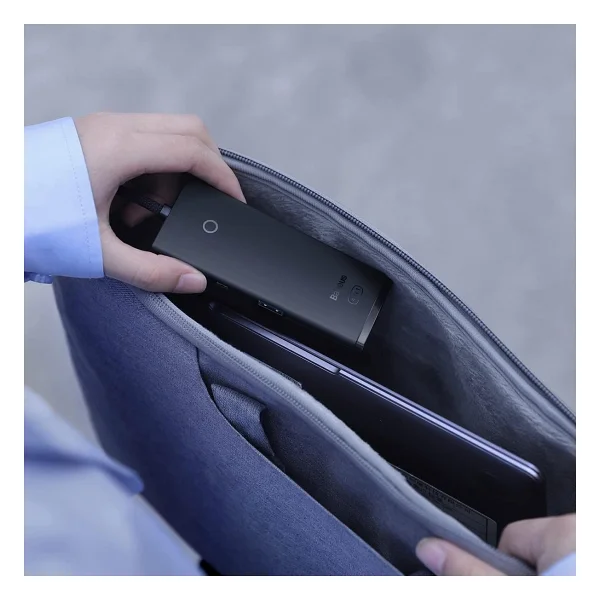 Baseus Lite 4in1 Multifonksiyonel Type-C Hub Dock Station Siyah - Görsel 8