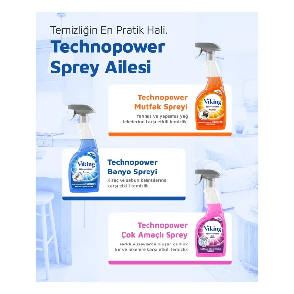 Viking Technopower Çok Amaçlı Sprey 750 ml 2'li - Görsel 7