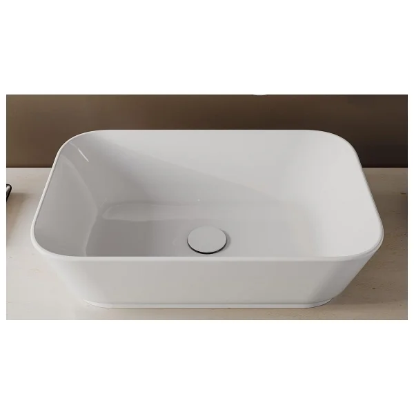 VitrA 7425B003-0012 Geo Dikdörtgen 60 cm Çanak Lavabo - Görsel 4