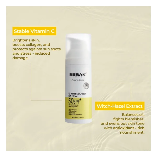 Bebak Pharma Mineral Filter Güneş Kremi 50spf+ 50ml - Görsel 4