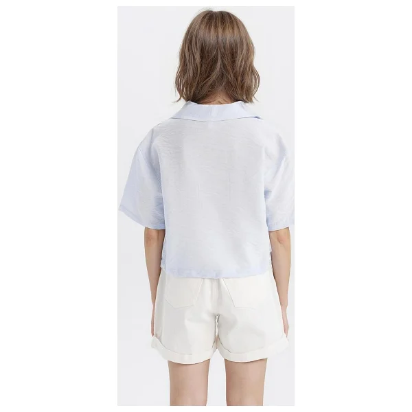 DeFacto Kız Çocuk Cropped Fit Kısa Kollu Gömlek D7641a825sm - Görsel 5