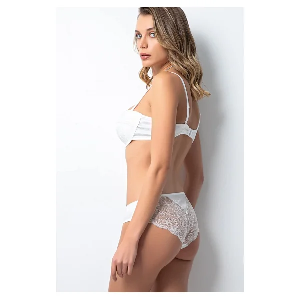 Miorre Push-Up Dolgulu Dantel Detaylı Sütyen Takım Beyaz 80 - Görsel 5