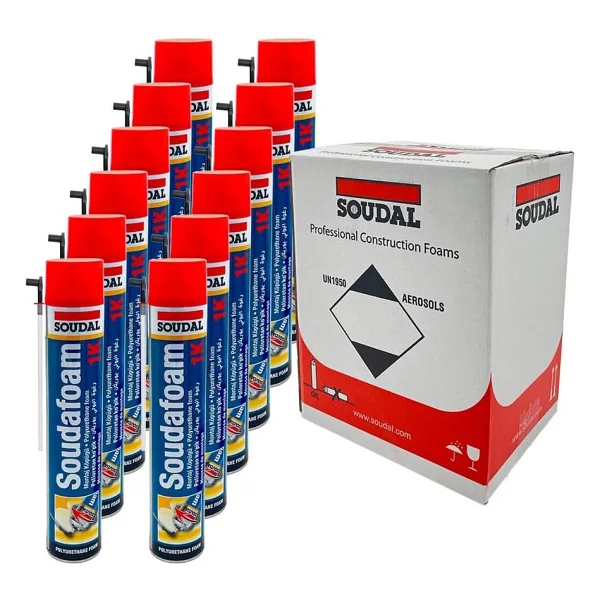 Soudal Soudafoam 1K Poliüretan Montaj Köpük 600 gr. - 12'li Paket - Görsel 2