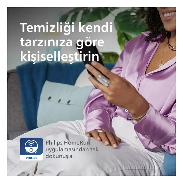 Philips Homerun 5000 Serisi Xu5000/20 İpek Beji Akıllı Robot Süpürge - Görsel 6