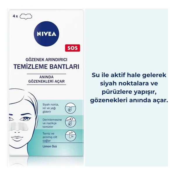 Nivea Gözenek Arındırıcı Sos 4'lü Yüz Temizleme Bandı - Görsel 7