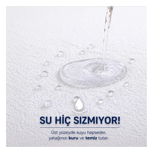Formeya%100 Pamuk Fitted Su Sıvı Geçirmez Yatak Koruyucu Alez Çarşaf (140 x 190) - Görsel 4