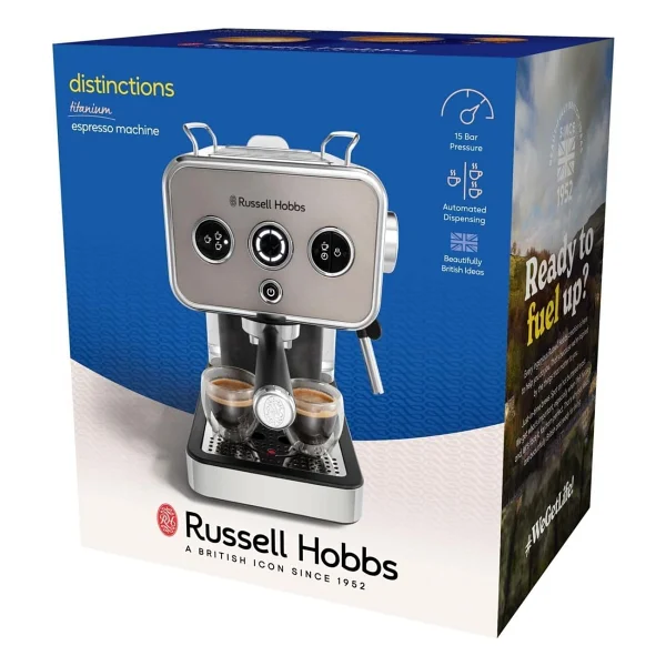Russell Hobbs Distinctions 26452-56 Titanium Manuel Espresso Makinesi - Görsel 8