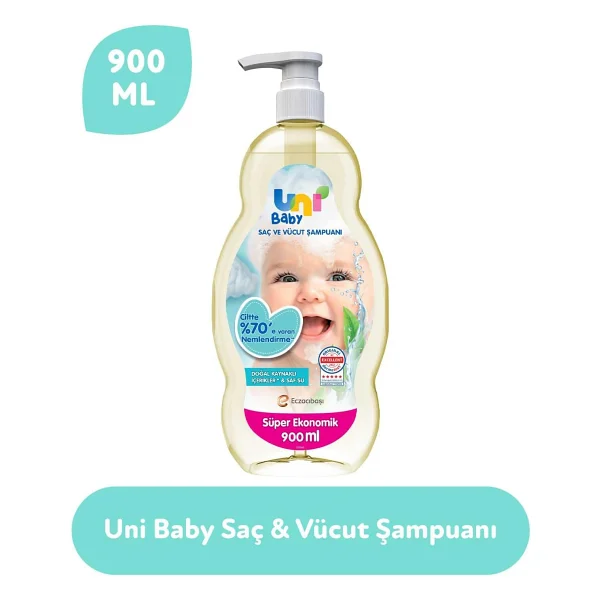 Uni Baby Saç Ve Vücut Şampuanı 900 Ml - Görsel 3
