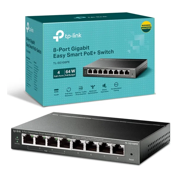 TP-LINK Omada TL-SG108PE 8 Port Gbit EasySmart - Görsel 4