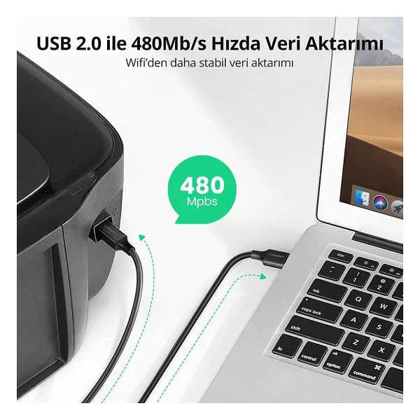 Ugreen 20846 1 M USB 2.0 Yazıcı Kablosu - Görsel 4