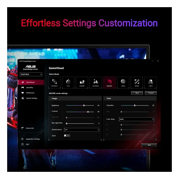 Asus ROG Strix XG27WCS 27" 1 ms 2K Curved 180 Hz Oyuncu Monitörü - Görsel 8