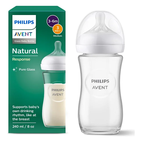 Philips Avent SCY933/01 Natural Response 240 ml Cam Biberon - Görsel 2