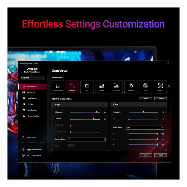 Asus Rog Strix Xg279cns 27" 0.3 Ms Full HD Pivot Ips 380 Hz Oc Oyuncu Monitörü - Görsel 8