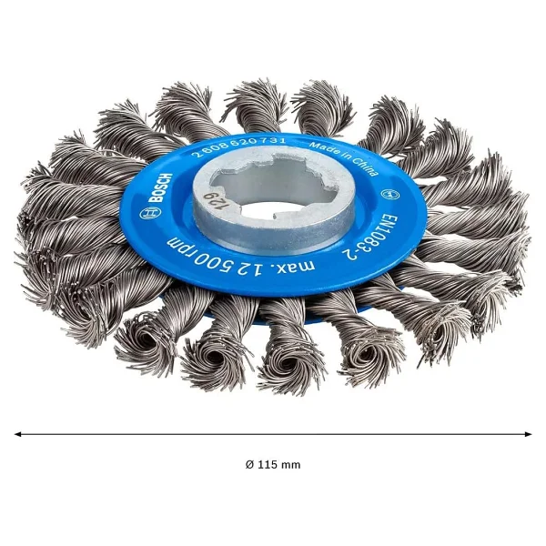 Bosch Professional Disk Fırçası, Örgülü Tel Ağır (Metal İçin, X-Lock Ø 115 Mm, Tel Kalınlığı 0,5 Mm) - Görsel 9