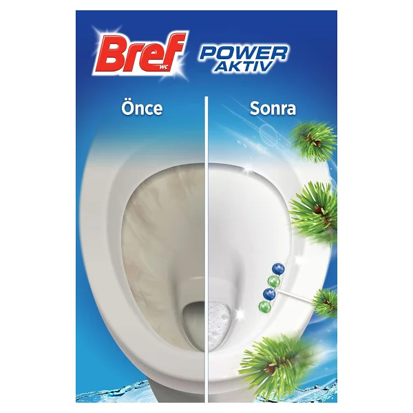 Bref Power Active Çam Kokulu 3'lü Klozet Bloğu 3 x 50 g - Görsel 3