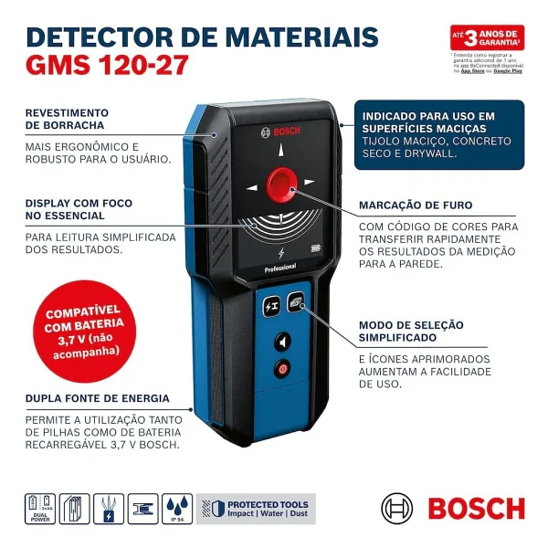 Bosch Gms 120-27 Duvar Tarama Dedektörü - Görsel 10