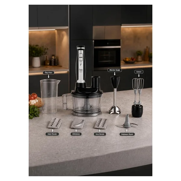 Fakir Multi Blend 1700W Siyah Blender Seti - Görsel 4