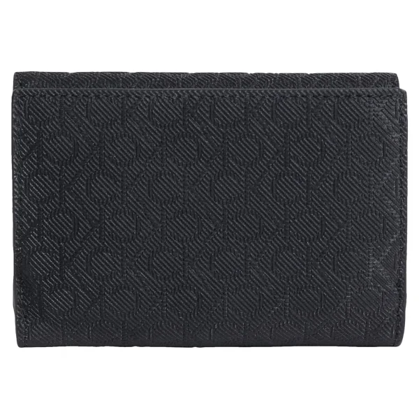 Calvin Klein CK MUST AOP SMALL TRIFOLD W ZIP Kadın Cüzdan, Siyah, Tek Beden - Görsel 2