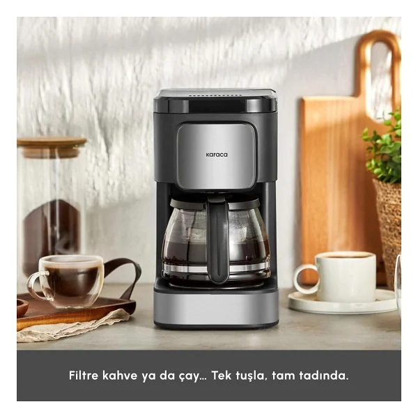 Karaca Just Coffee Aroma 2in1 Inox Çay Ve Filtre Kahve Makinesi - Görsel 3