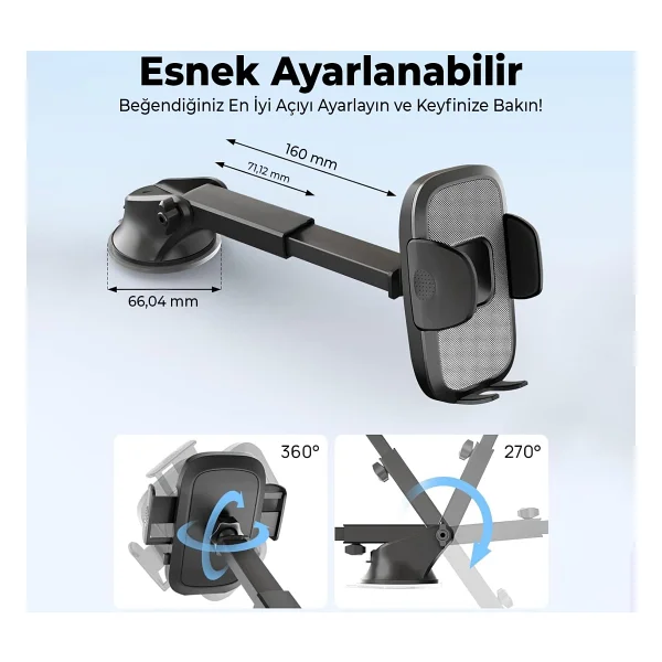 Bix Bxch7 Araç İçi Telefon Tutucu - Görsel 4