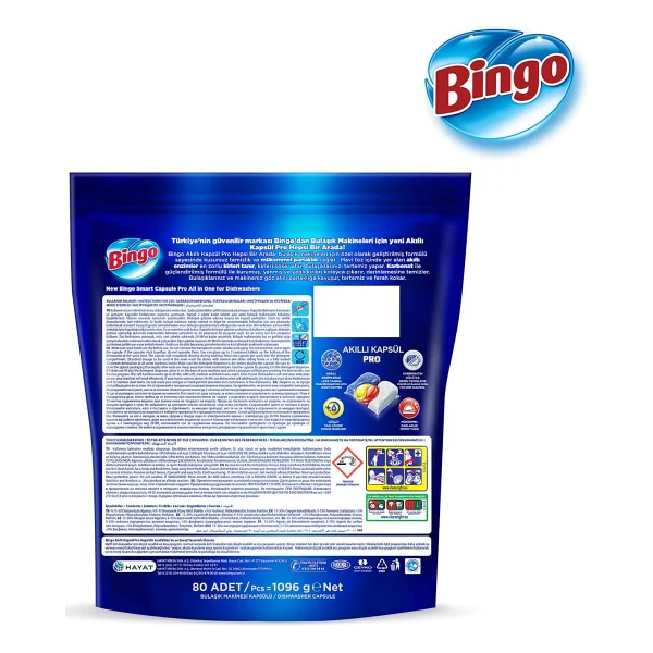 Bingo Akıllı Kapsül Pro Bulaşık Makinesi Tableti 80'li - Görsel 3