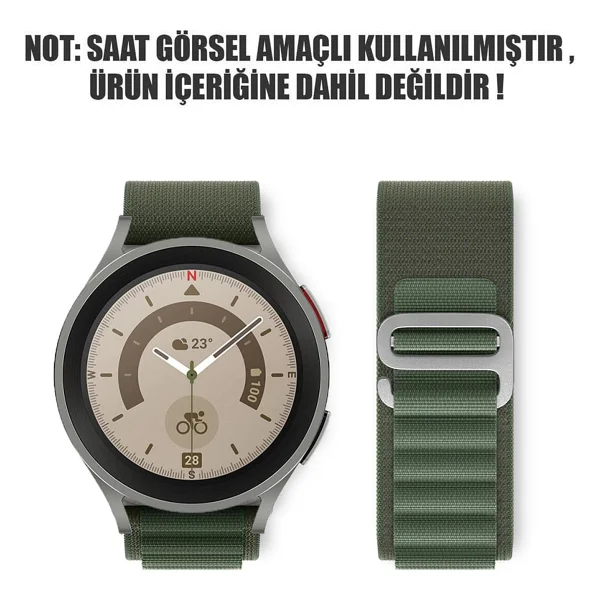 Microsonic Huawei Watch Gt 3 Pro Yeşil Alpine Loop Kordon - Görsel 2